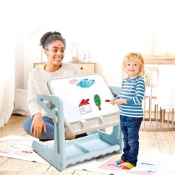 CASART Kids Art Table w/ Chair Toddlers2 in 1 Magnetic Painting Board in Blue - thumbnail 7