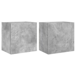 Berkfield Home TV Wall Cabinets 2 pcs Concrete Grey 40.5x30x40 cm Engineered Wood - thumbnail 2