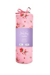 Rachel Riley Strawberry Rose Duvet Cover Set in Pink - Size: Single - thumbnail 4