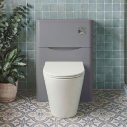 Balterley Bathroom Floor Standing Concealed Cistern Toilet Unit, Grey, 550mm in Grey - thumbnail 9