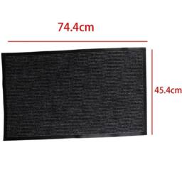 Kelvenix Door Mat Indoor Non Slip Washable Entrance Matts in Black - Size: 100 cm diameter - thumbnail 2