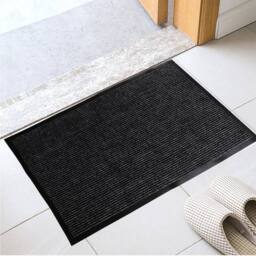 Kelvenix Door Mat Indoor Non Slip Washable Entrance Matts in Black - Size: 100 cm diameter - thumbnail 4