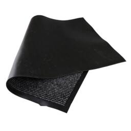 Kelvenix Door Mat Indoor Non Slip Washable Entrance Matts in Black - Size: 100 cm diameter