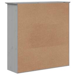 Berkfield Home Beautiful Cabinet with Glass Doors BODO Grey Solid Wood Pine - thumbnail 6