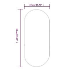Berkfield Home Wall Mirror Gold 90x40 cm Oval - thumbnail 6