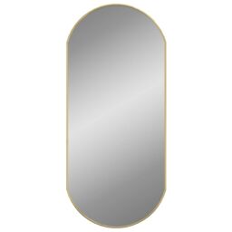 Berkfield Home Wall Mirror Gold 90x40 cm Oval - thumbnail 3