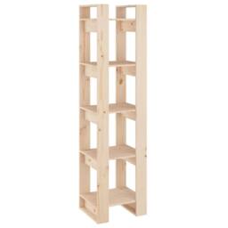Berkfield Home Book Cabinet/Room Divider 41x35x160 cm Solid Wood Pine in Light Tan - Size: 41 x 35 x 160 cm - thumbnail 1