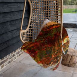 Benjamin Tate Design Red Branches Blanket in Natural - Size: 120 cm x 150 cm - thumbnail 4