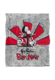 Cartoon Network Grim Adventures of Billy & Mandy Times Up Silky Touch Super Soft Throw Blanket 152 X 127 cm in White - thumbnail 1