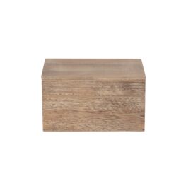 Red Hamper Oak Effect Heart Cut Handle Wooden Lidded Storage Box in Brown - Size: Small - thumbnail 3