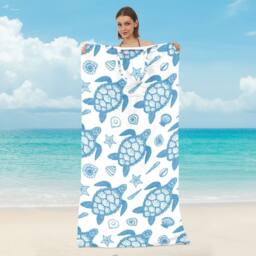 Quipulse Style 6 2-in-1 Beach Towel & Shoulder Bag in White
