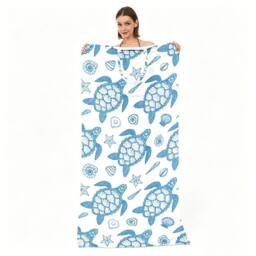 Quipulse Style 6 2-in-1 Beach Towel & Shoulder Bag in White - thumbnail 3