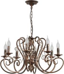NIVOR 8 Lights French Country Pendant, Vintage Metal Adjustable Chandelier in Bronze - thumbnail 8