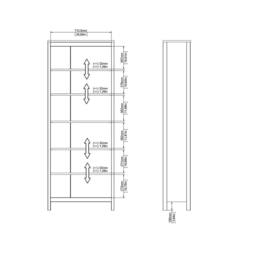 Wyld Haus Wildberry Matt Black 5 Shelf Wooden Bookcase - thumbnail 9