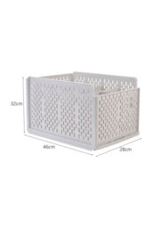 Living and Home Stackable Clothes Storage Basket Wardrobe Drawer Organizer Bedroom in Off-White - thumbnail 6