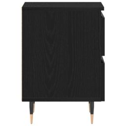 Berkfield Home Bedside Cabinet Black Oak 40x35x50 cm Engineered Wood - Size: 40 x 35 x 50 cm - thumbnail 7