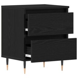 Berkfield Home Bedside Cabinet Black Oak 40x35x50 cm Engineered Wood - Size: 40 x 35 x 50 cm - thumbnail 5