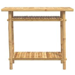 Berkfield Home Console Table 90x37x75 cm Bamboo in Brown - Size: 90 x 37 x 75 cm - thumbnail 3
