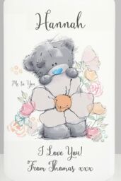 Personalised Memento Company Women's Personalised Me to You Floral Pillar Candle in Off-White - thumbnail 3