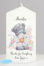 Personalised Memento Company Women's Personalised Me to You Floral Pillar Candle in Off-White - thumbnail 4