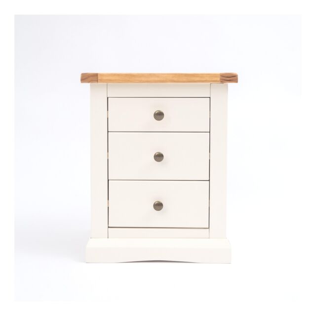 Cabinet Bits Castelli 3 Drawer Bedside Table in Off-White - image 1