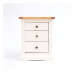 Cabinet Bits Castelli 3 Drawer Bedside Table in Off-White