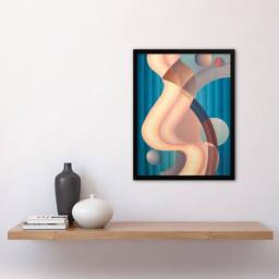Artery8 Stuart Walker Composition No 6 Abstract Painting Framed Wall Art Print - Size: A4 - thumbnail 4