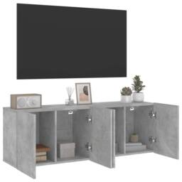 Berkfield Home TV Cabinets Wall-mounted 2 pcs Concrete Grey 60x30x41 cm - Size: 60 x 30 x 41 cm - thumbnail 5