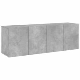 Berkfield Home TV Cabinets Wall-mounted 2 pcs Concrete Grey 60x30x41 cm - Size: 60 x 30 x 41 cm - thumbnail 3
