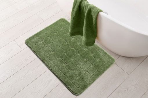 New Edge Blinds Shades Collection Bath Mat in Green - Size: 45 cm width x 75 cm drop - image 1