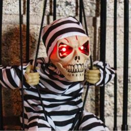 Garden Greatness Animated Skeleton Jail Prop with Motion Sensor & Sound in Black - Size: 1 Pack - thumbnail 2