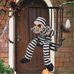 Garden Greatness Animated Skeleton Jail Prop with Motion Sensor & Sound in Black - Size: 1 Pack - thumbnail 1