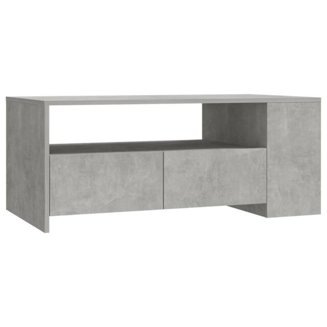 Berkfield Home Coffee Table Concrete Grey 102x55x42 cm Engineered Wood - Size: 102 x 55 x 42 cm - image 1