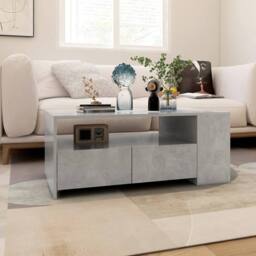 Berkfield Home Coffee Table Concrete Grey 102x55x42 cm Engineered Wood - Size: 102 x 55 x 42 cm - thumbnail 5