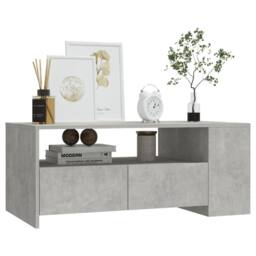 Berkfield Home Coffee Table Concrete Grey 102x55x42 cm Engineered Wood - Size: 102 x 55 x 42 cm - thumbnail 6