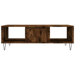 Berkfield Home Coffee Table Smoked Oak 104x60x35 cm Engineered Wood in Brown - Size: 104 x 60 x 35 cm - thumbnail 5