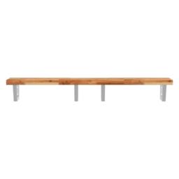 Berkfield Home Elegant Basin Shelf Wall Mounted Steel & Solid Wood Acacia in Brown - thumbnail 4