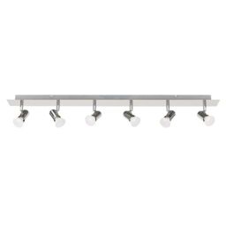 ValueLights Consul 6 Way Silver Ceiling Bar Spotlight