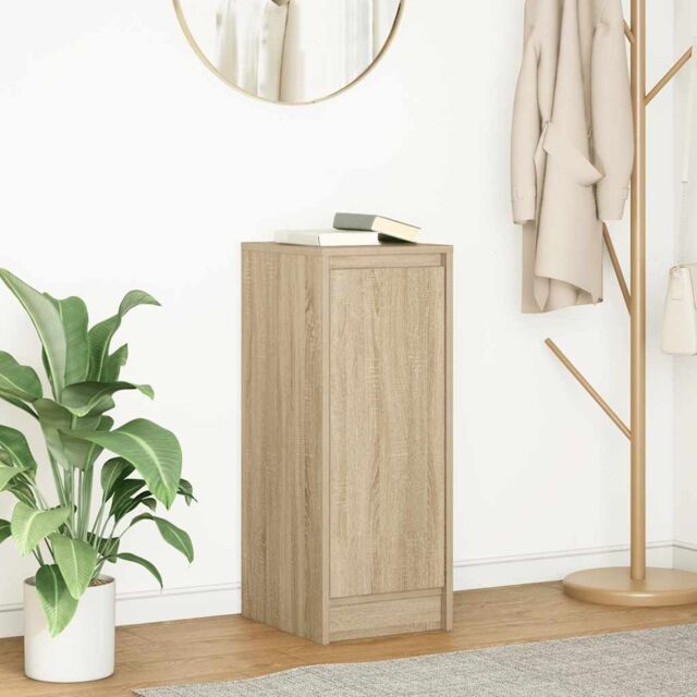 Berkfield Home Sideboard Sonoma Oak 29.5x34x76 cm Engineered Wood in Brown - image 1