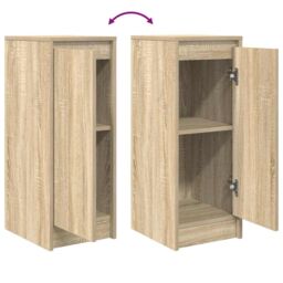 Berkfield Home Sideboard Sonoma Oak 29.5x34x76 cm Engineered Wood in Brown - thumbnail 9