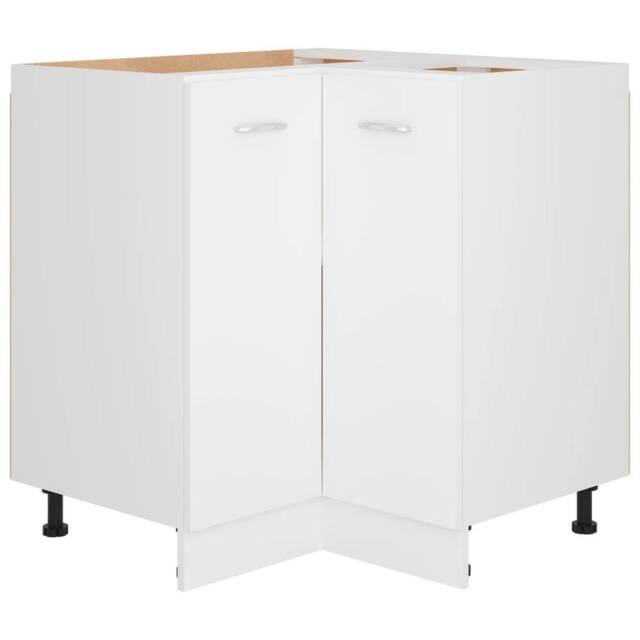 Berkfield Home Corner Bottom Cabinet White 75.5x75.5x80.5 cm Engineered Wood - image 1