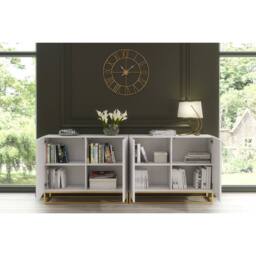 Creative Furniture Ripple Duo Sideboard 200cm - White with Fluted Doors - thumbnail 3