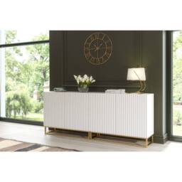 Creative Furniture Ripple Duo Sideboard 200cm - White with Fluted Doors - thumbnail 6