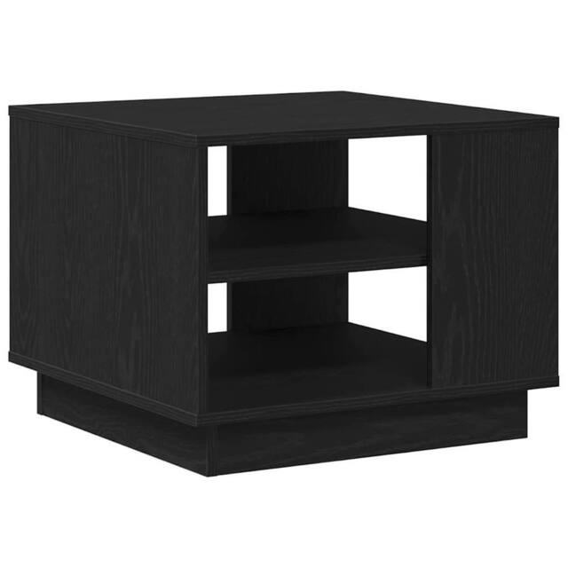 Berkfield Home Black Oak Coffee Table 55x55x42 cm Made of Engineered Wood - Size: 55 x 55 x 42 cm - image 1