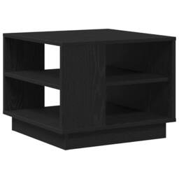 Berkfield Home Black Oak Coffee Table 55x55x42 cm Made of Engineered Wood - Size: 55 x 55 x 42 cm - thumbnail 7