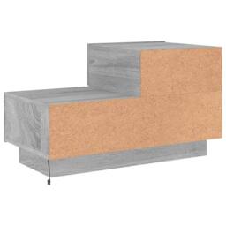 Berkfield Home Bedside Cabinet with LED Lights Grey Sonoma 70x36x40.5 cm - thumbnail 9