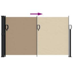 Berkfield Home Retractable Side Awning Taupe 117x300 cm - thumbnail 5
