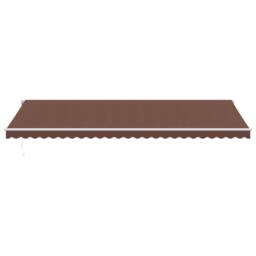 Berkfield Home Manual Retractable Awning with LED Brown 600x350 cm - thumbnail 4