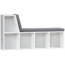 2 Tier Bookcase Modern Bookshelf Removable Cushions for Home Office