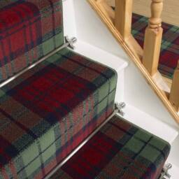 runrug Stair Runner Carpet for Staircases - Soft & Comfy, 9mm - 'Tartan' in Red - Size: 60 cm x 480 cm - thumbnail 4